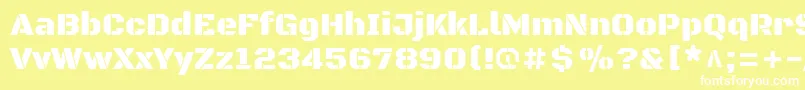 BlackopsoneRegular Font – White Fonts on Yellow Background