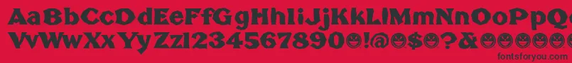 BrokenPoster Font – Black Fonts on Red Background