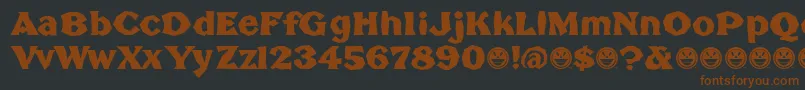 BrokenPoster Font – Brown Fonts on Black Background