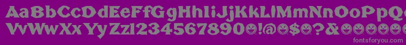 BrokenPoster Font – Gray Fonts on Purple Background