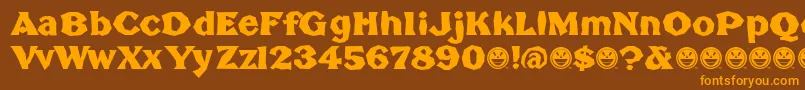 BrokenPoster Font – Orange Fonts on Brown Background