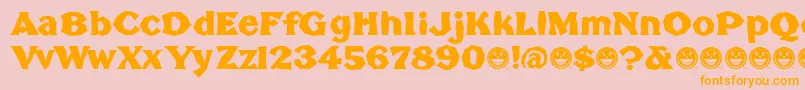 BrokenPoster Font – Orange Fonts on Pink Background