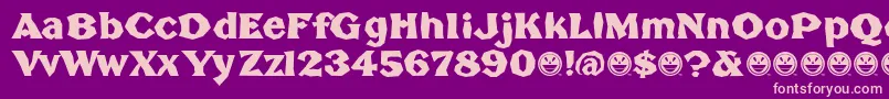 BrokenPoster Font – Pink Fonts on Purple Background