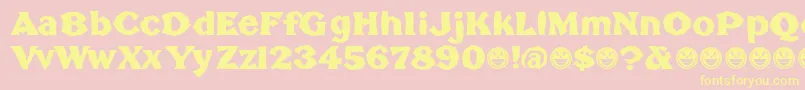 BrokenPoster Font – Yellow Fonts on Pink Background