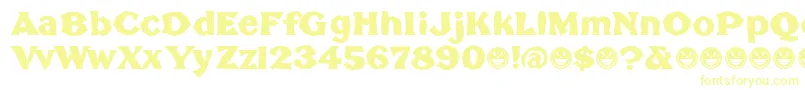 BrokenPoster Font – Yellow Fonts on White Background
