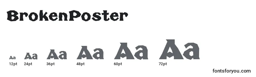 BrokenPoster Font Sizes