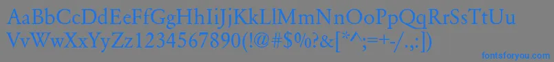 GaramondNormal Font – Blue Fonts on Gray Background