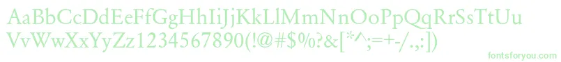 GaramondNormal Font – Green Fonts on White Background