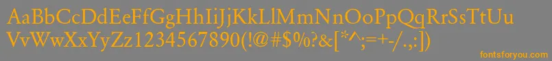 GaramondNormal Font – Orange Fonts on Gray Background