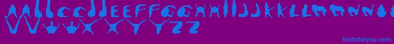 Muttopia Font – Blue Fonts on Purple Background