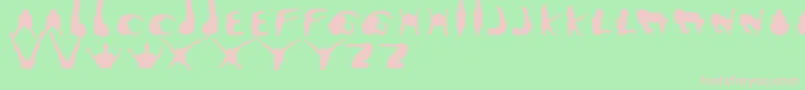 Muttopia Font – Pink Fonts on Green Background