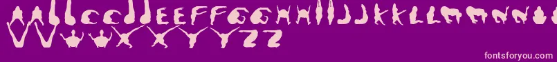 Muttopia Font – Pink Fonts on Purple Background