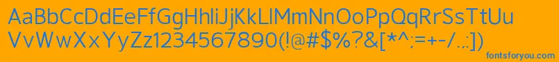 GeldersansMedium Font – Blue Fonts on Orange Background