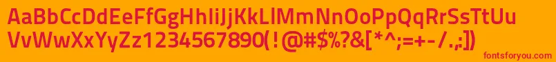 Titilliummaps29l800wt Font – Red Fonts on Orange Background