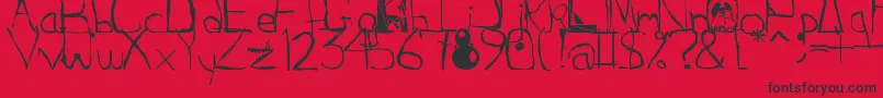 Squidgle Font – Black Fonts on Red Background