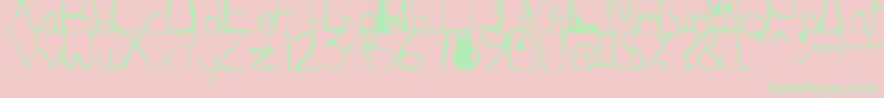 Squidgle Font – Green Fonts on Pink Background