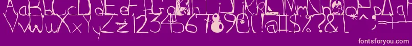 Squidgle Font – Pink Fonts on Purple Background