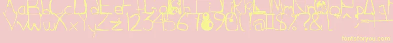 Squidgle Font – Yellow Fonts on Pink Background