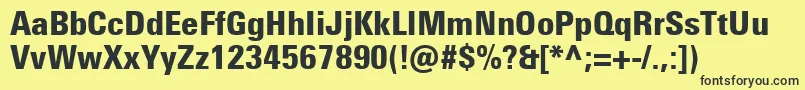 UniversNextProBlackCondensed Font – Black Fonts on Yellow Background