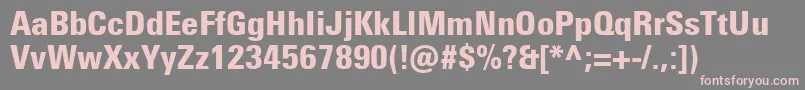 UniversNextProBlackCondensed Font – Pink Fonts on Gray Background