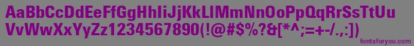 UniversNextProBlackCondensed Font – Purple Fonts on Gray Background