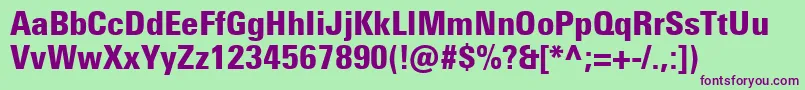 UniversNextProBlackCondensed Font – Purple Fonts on Green Background