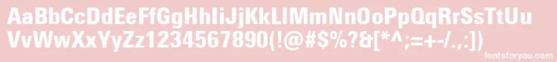UniversNextProBlackCondensed Font – White Fonts on Pink Background