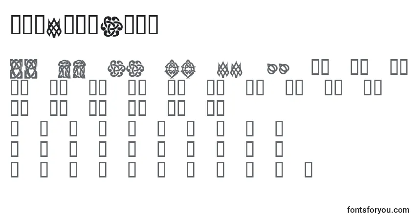 Schriftart KrKelticSix – Alphabet, Zahlen, spezielle Symbole