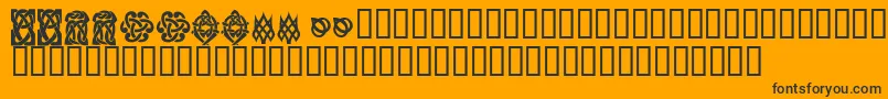 KrKelticSix Font – Black Fonts on Orange Background