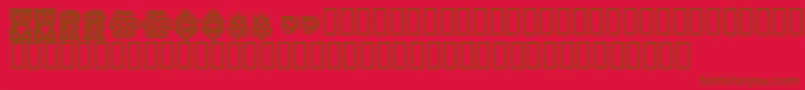 KrKelticSix Font – Brown Fonts on Red Background