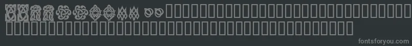 Шрифт KrKelticSix – серые шрифты на чёрном фоне