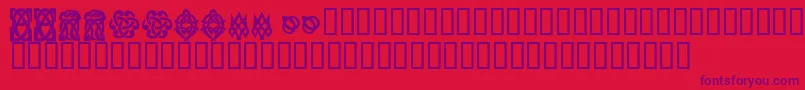 KrKelticSix Font – Purple Fonts on Red Background