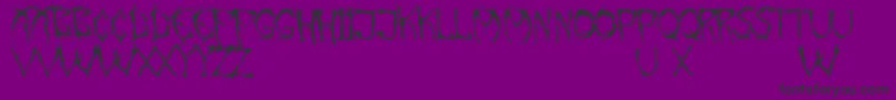 PaintItGloomEng-Schriftart – Schwarze Schriften auf violettem Hintergrund