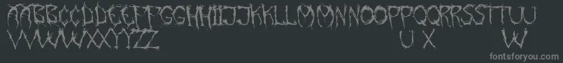 PaintItGloomEng Font – Gray Fonts on Black Background