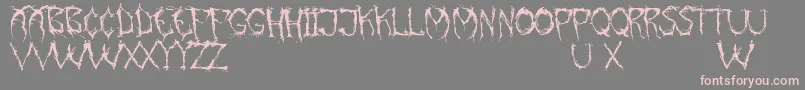 フォントPaintItGloomEng – 灰色の背景にピンクのフォント