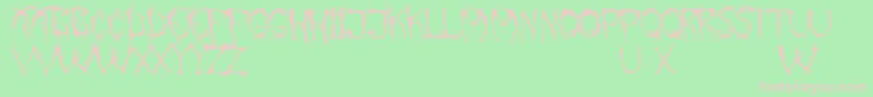 PaintItGloomEng Font – Pink Fonts on Green Background
