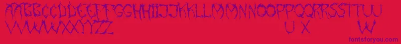 PaintItGloomEng Font – Purple Fonts on Red Background