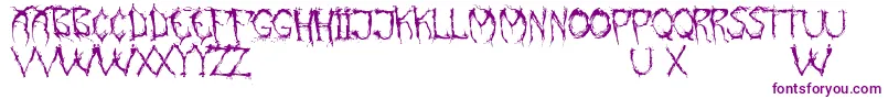 PaintItGloomEng-fontti – violetit fontit valkoisella taustalla