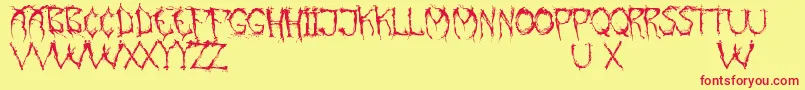 More about PaintItGloomEng Font PaintItGloomEng Font – Red Fonts on Yellow Background