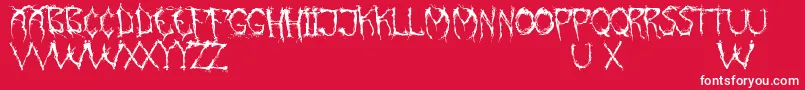 PaintItGloomEng Font – White Fonts on Red Background
