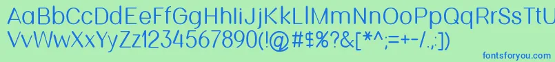 Saiba mais sobre a fonte Dysfunctional Fonte Dysfunctional – fontes azuis em um fundo verde