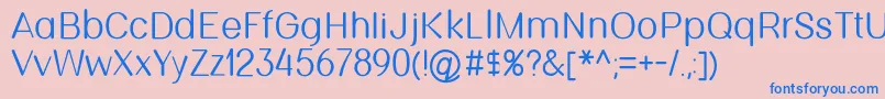 Dysfunctional Font – Blue Fonts on Pink Background