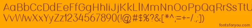 Dysfunctional Font – Brown Fonts on Orange Background