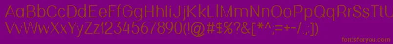 Dysfunctional Font – Brown Fonts on Purple Background