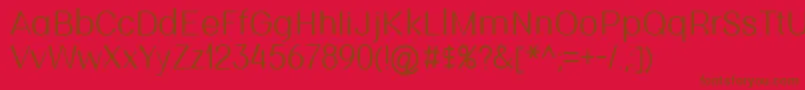 Dysfunctional Font – Brown Fonts on Red Background