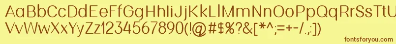 Dysfunctional Font – Brown Fonts on Yellow Background