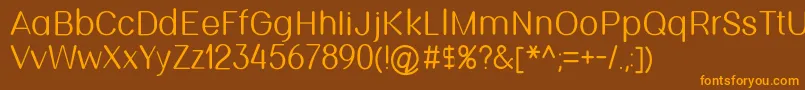 Dysfunctional Font – Orange Fonts on Brown Background