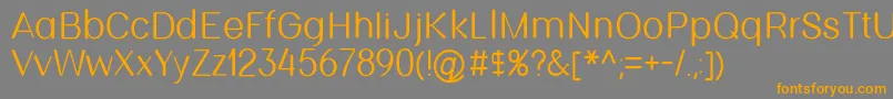 Dysfunctional Font – Orange Fonts on Gray Background
