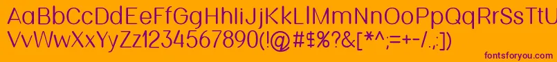 Dysfunctional Font – Purple Fonts on Orange Background