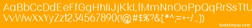 Dysfunctional Font – White Fonts on Orange Background